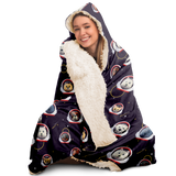 Space Dogs Hooded Blanket