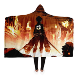 Eren Survey Corps Hooded Blanket
